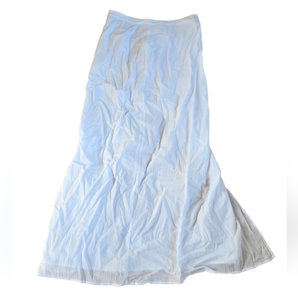 Reformation White Cotton Maxi Skirt Size 4
